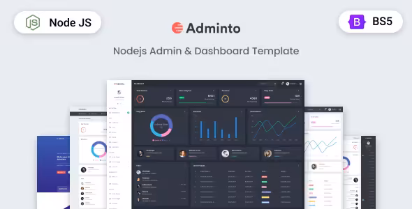 Adminto قالب داشبورد مدیریت بر پایه NodeJS