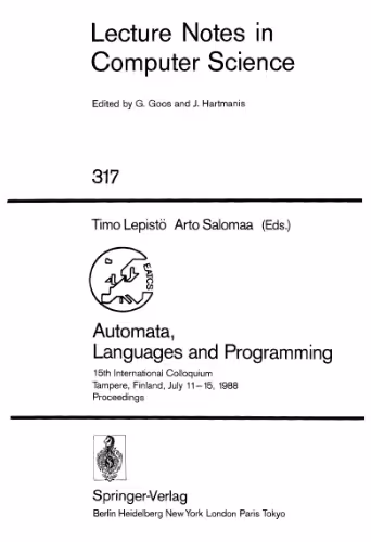 خرید و دانلود نسخه کامل کتاب Automata, Languages and Programming: 15th International Colloquium Tampere, Finland, July 11–15, 1988 Proceedings