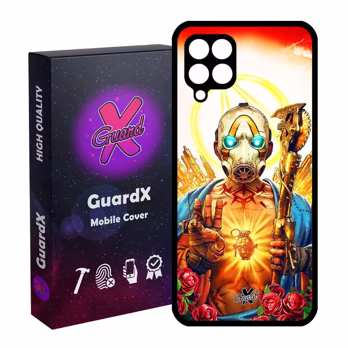 کاور گارد ایکس طرح Borderlands مدل Glass10068 مناسب برای گوشی موبایل سامسونگ Galaxy A12