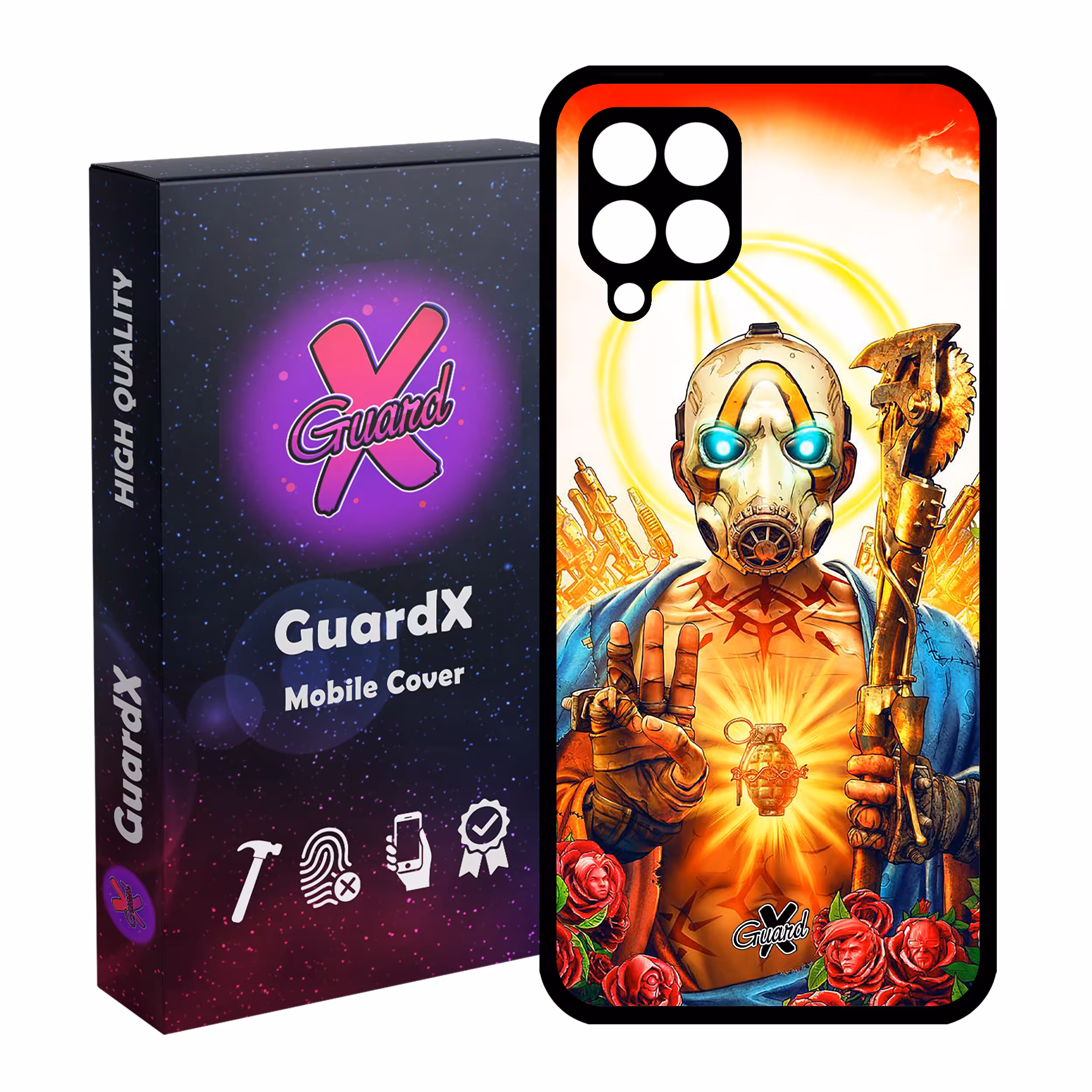 کاور گارد ایکس طرح Borderlands مدل Glass10068 مناسب برای گوشی موبایل سامسونگ Galaxy A12