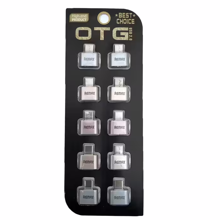 مبدل USB به USB-C ریمکس مدل rt10 مجموعه 10 عددی