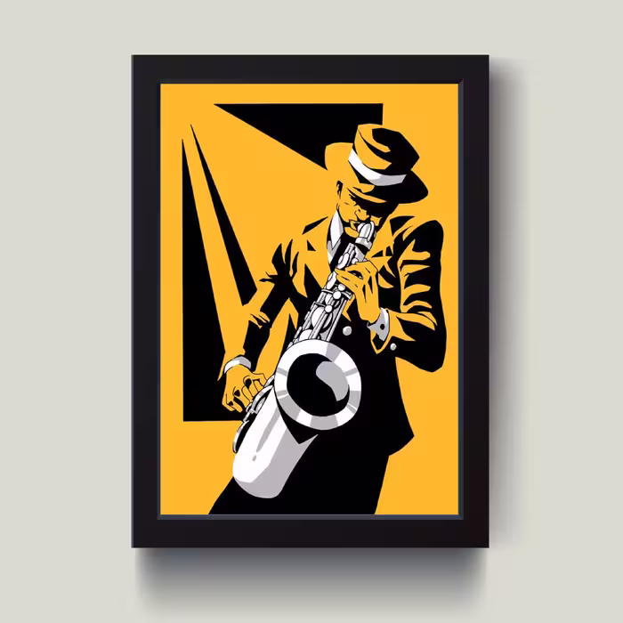 تابلو مدل ساکسوفون Saxophone کد m2685-w