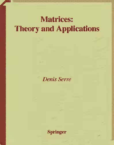 خرید و دانلود نسخه کامل کتاب Matrices: theory and applications
