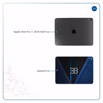 برچسب پوششی ماهوت مدل BUGATTI مناسب برای تبلت اپل iPad Pro 11 2018 A2013