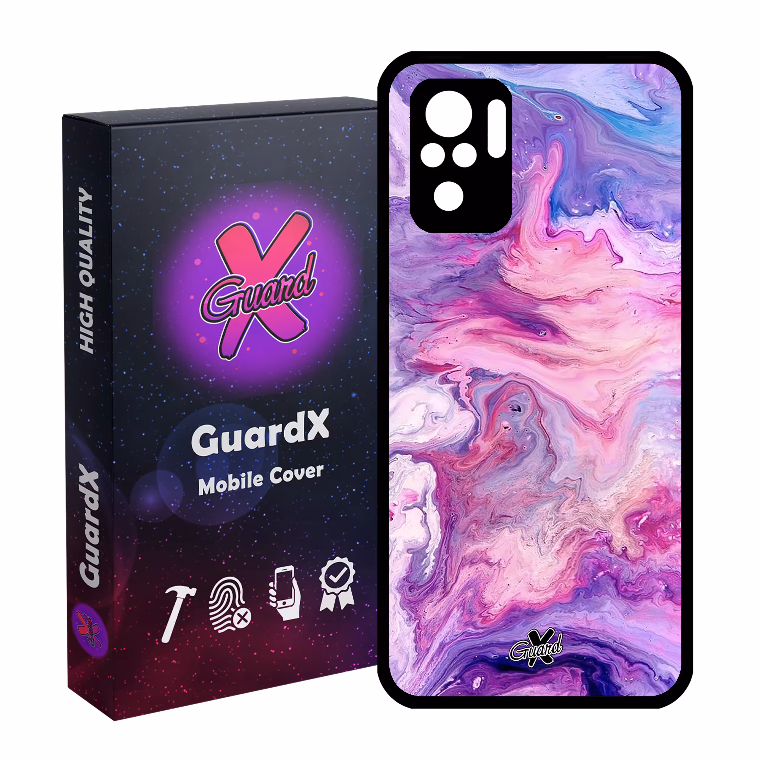 کاور گارد ایکس طرح ماربل مدل Glass10303 مناسب برای گوشی موبایل شیائومی Redmi Note 10 4G / Note 10S