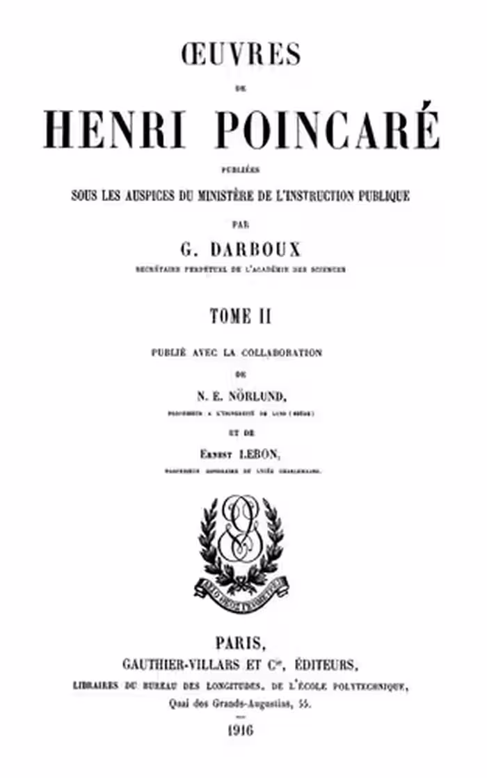 خرید و دانلود نسخه کامل کتاب Oeuvres de Henri Poincaré Tome II