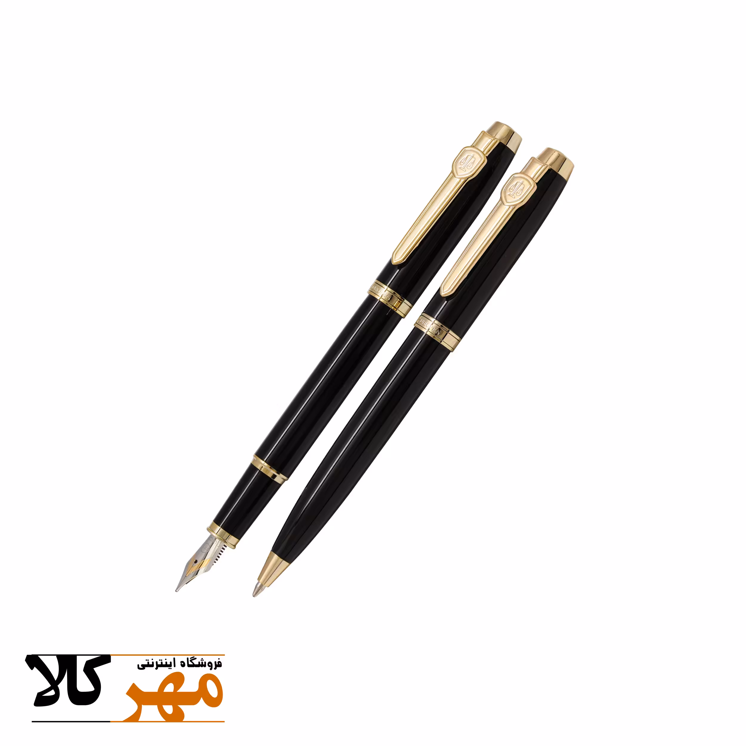 قلم ست خودکار و خودنویس رنگ مشکی گیره زرد EUROPEN مدل LEX