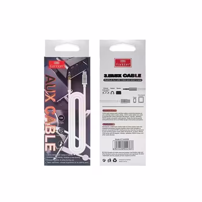 کابل تبدیل USB-C به جک 3.5 میلی متری ارلدام مدل ET-AUX28 طول 1 متر