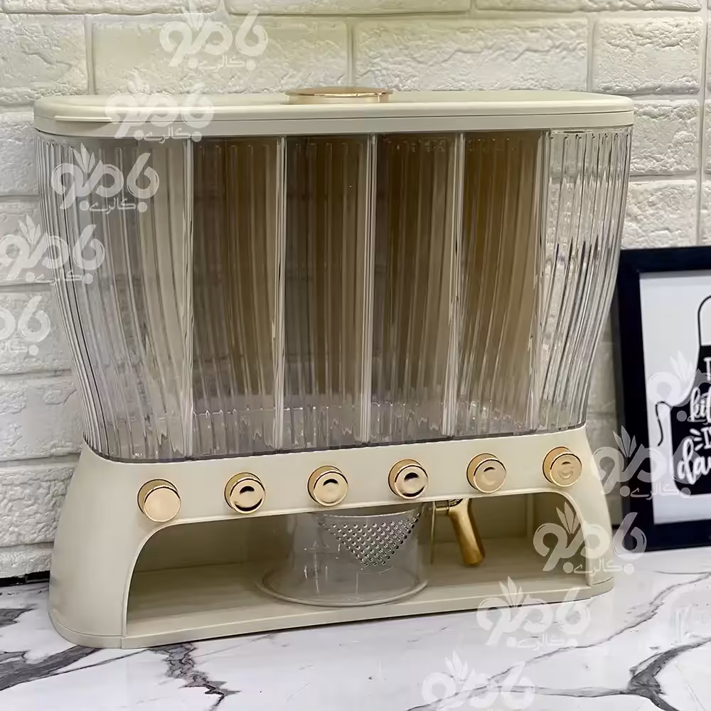 باکس حبوبات 6 خانه 4006 باریک وانیل
