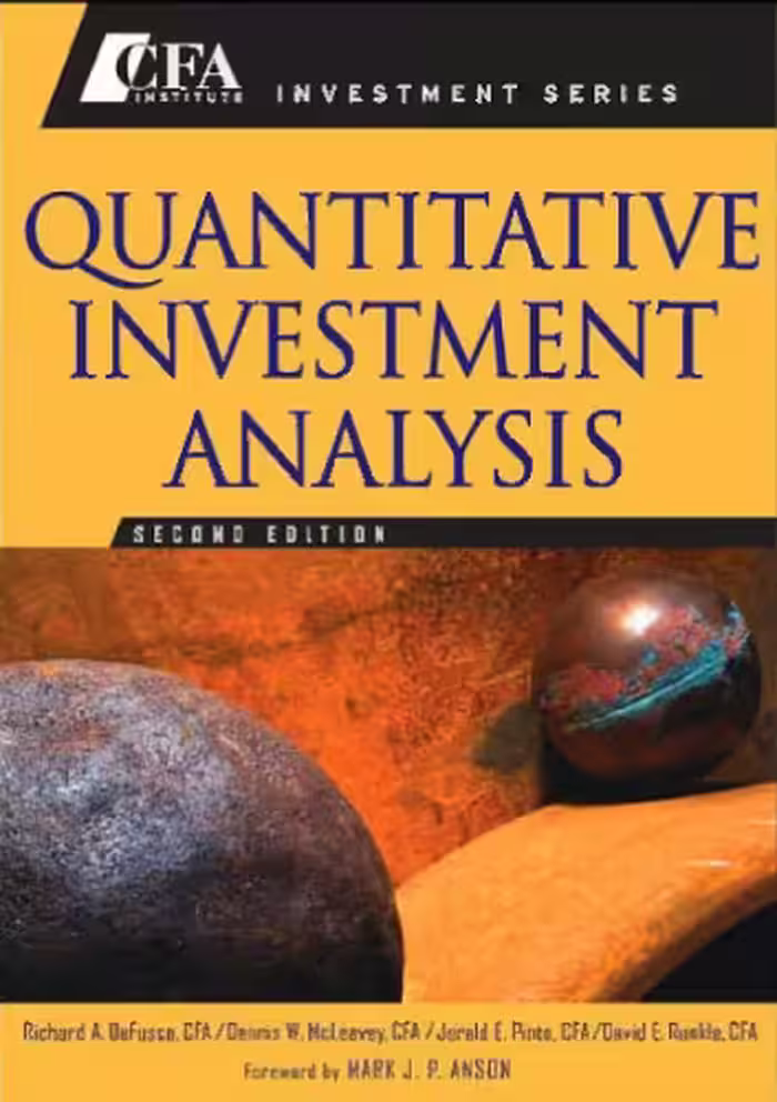 خرید و دانلود نسخه کامل کتاب Quantitative Methods for Inestment Analysis