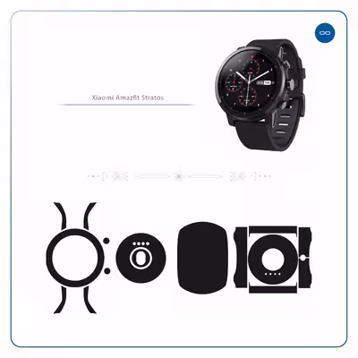 برچسب ماهوت طرح Matte Black مناسب برای ساعت هوشمند شیایومی Amazfit Stratos