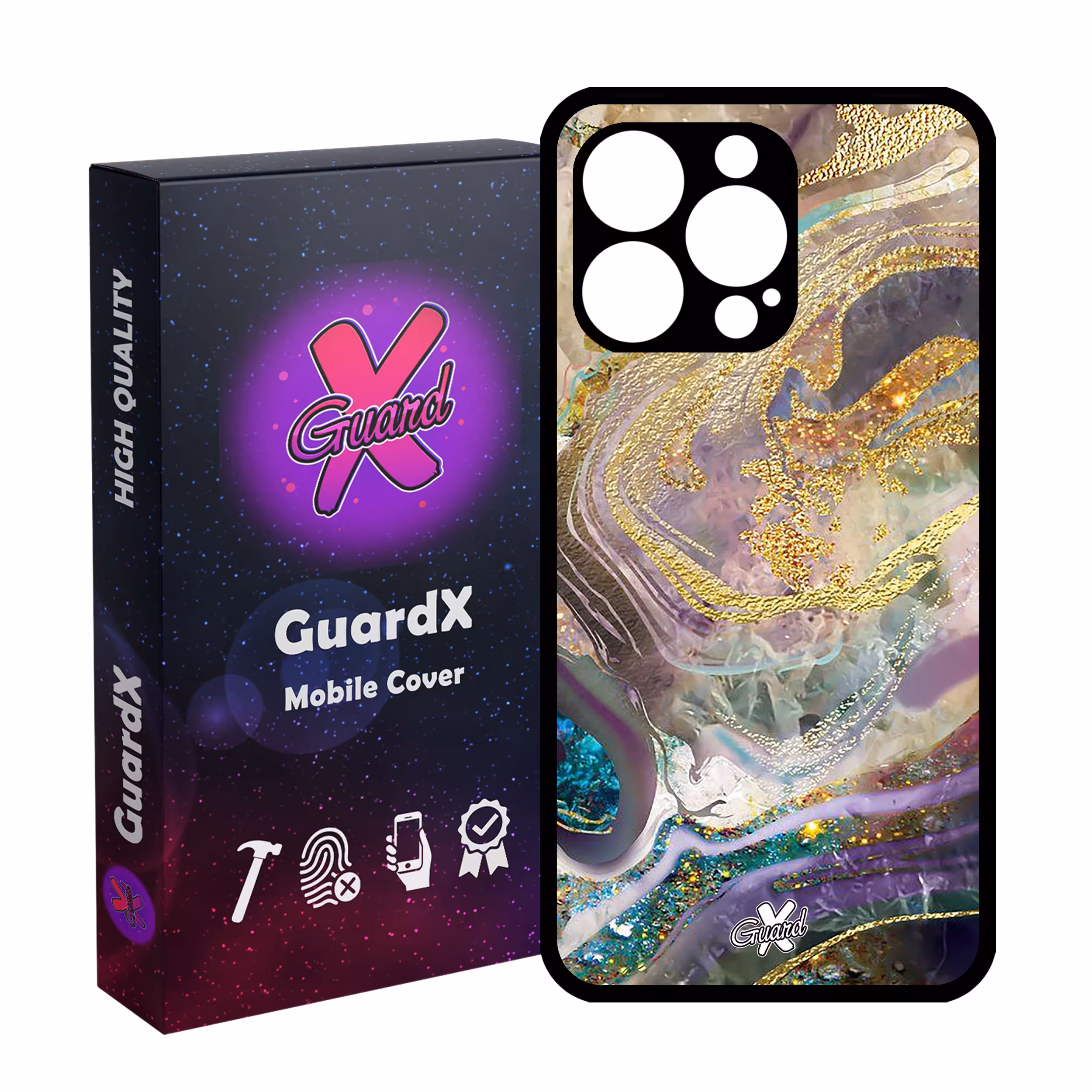کاور گارد ایکس طرح ماربل مدل Glass10295 مناسب برای گوشی موبایل اپل iPhone 13 Pro