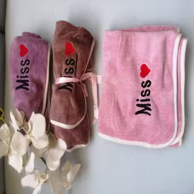 حوله دستی مدل miss سایز 30x70 سانتی متر