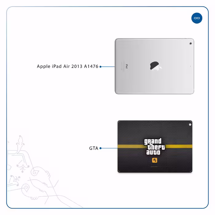 برچسب پوششی ماهوت مدل Gta-Game مناسب برای تبلت اپل iPad Air 2013 A1476