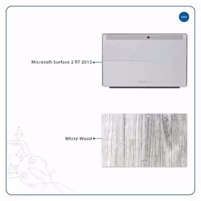 برچسب پوششی ماهوت مدل White Wood مناسب برای تبلت مایکروسافت Surface 2 RT 2013