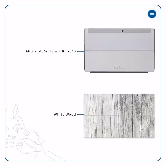 برچسب پوششی ماهوت مدل White Wood مناسب برای تبلت مایکروسافت Surface 2 RT 2013