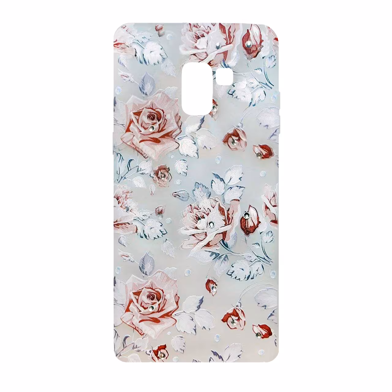 کاور طرح گل مدل AM-A718-3 مناسب برای گوشی موبایل سامسونگ Galaxy A8 Plus /A730