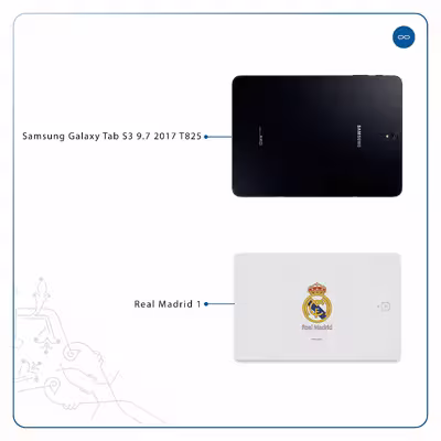 برچسب پوششی ماهوت مدل Real-Madrid مناسب برای تبلت سامسونگ Galaxy Tab S3 9.7 2017 T825