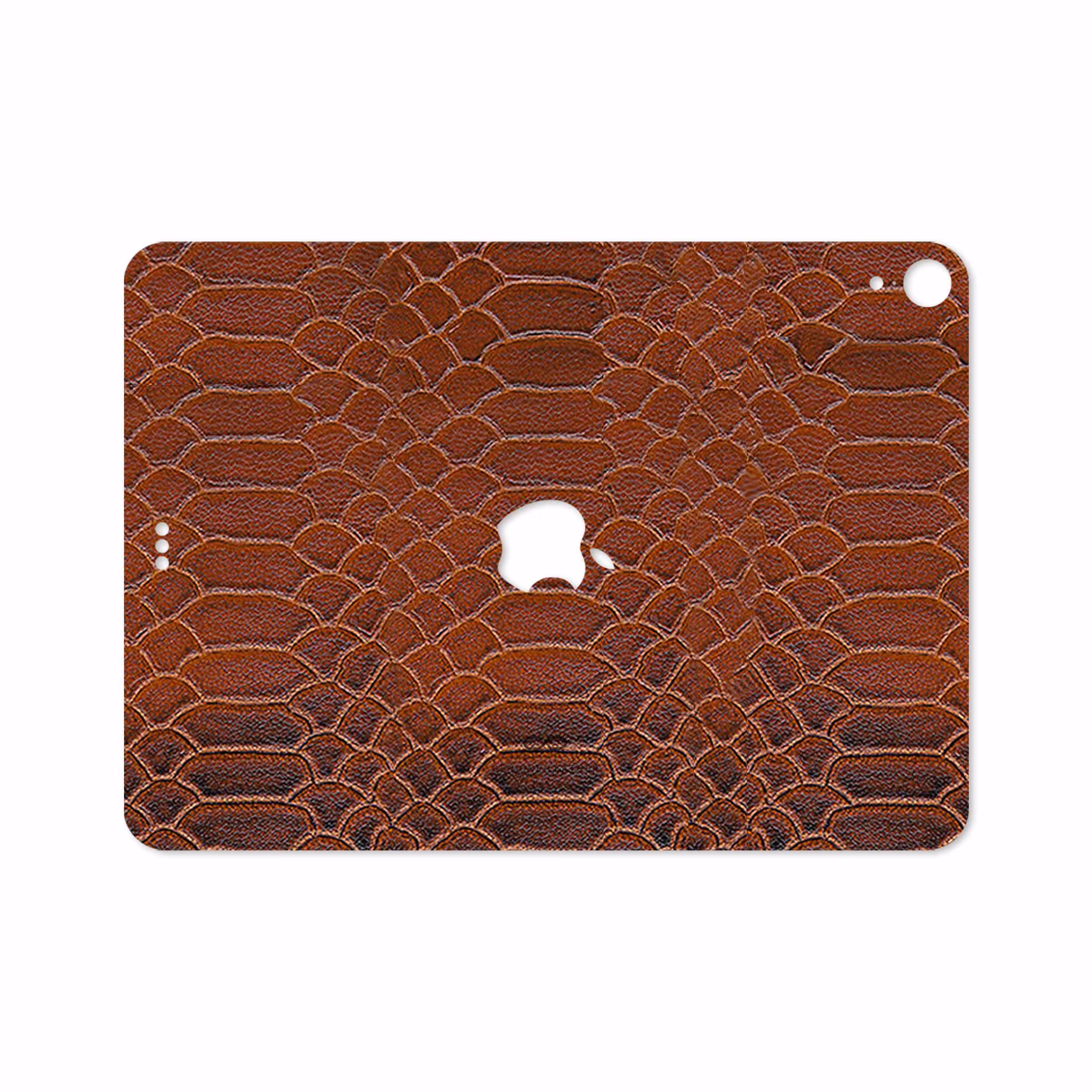 برچسب پوششی ماهوت مدل Brown-Snake-Leather مناسب برای تبلت اپل iPad Pro 11 2018 A1934