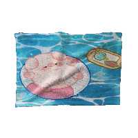 حوله کودک مدل خوک خنگ تابستانی کیوت کد TW42 سایز 30x40 سانتی متر