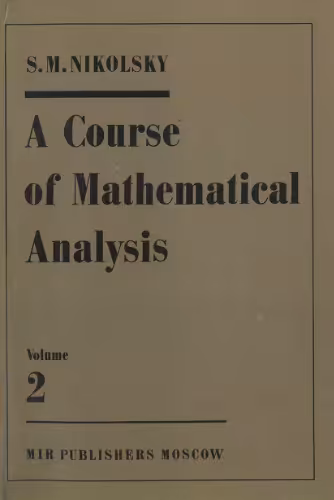 خرید و دانلود نسخه کامل کتاب A Course of Mathematical Analysis (Vol. 2)