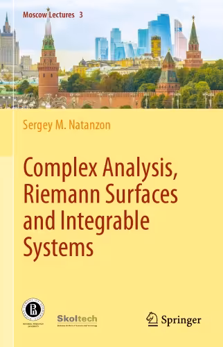خرید و دانلود نسخه کامل کتاب Complex Analysis, Riemann Surfaces and Integrable Systems