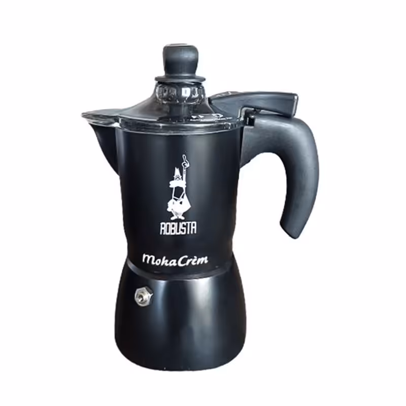 قهوه جوش روبوستا مدل موکاکرم 3cups (300 میلی لیتر) رنگ مشکی