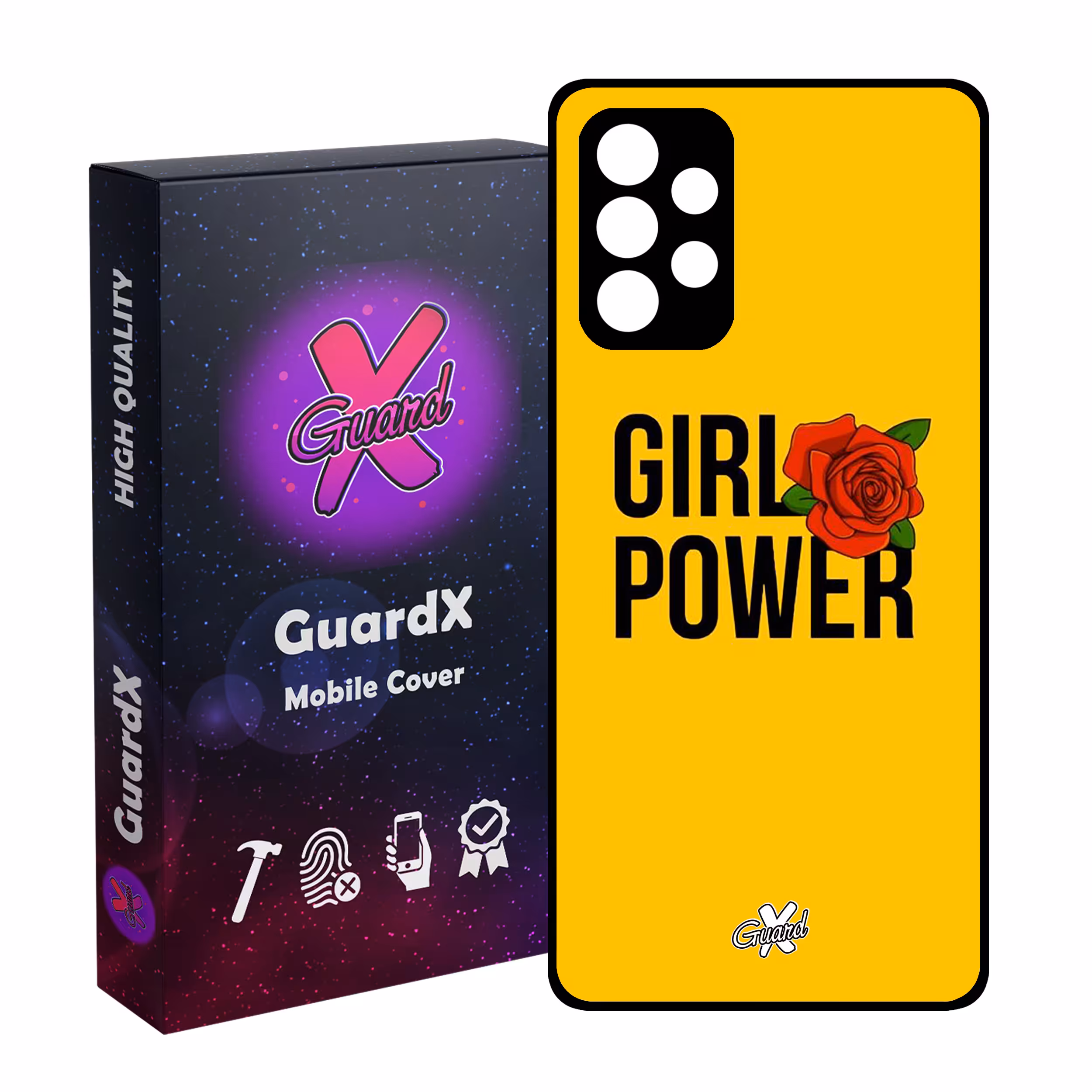 کاور گارد ایکس طرح Girl Power مدل Glass10037 مناسب برای گوشی موبایل سامسونگ Galaxy A32 5G