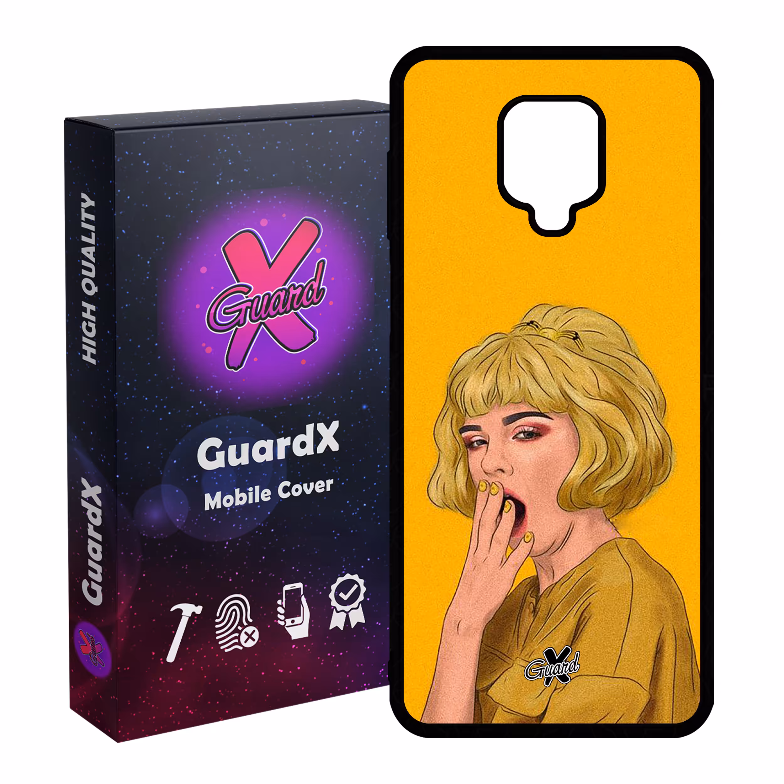 کاور گارد ایکس طرح Girl مدل Glass10311 مناسب برای گوشی موبایل شیائومی Redmi Note 9S / Note 9 Pro / Note 9 Pro Max