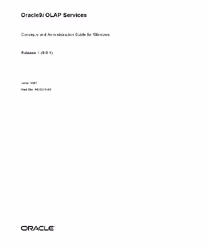 خرید و دانلود نسخه کامل کتاب OracIe9i OLAP Services Concepts and Administration Guide for Windows