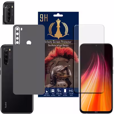 برچسب پوششی اینفینیتی مدل PRO MAX مناسب برای گوشی موبایل شیائومی REDMI NOTE 8 / REDMI NOTE 8T / REDMI NOTE 8 2021 به همراه محافظ صفحه نمایش و محافظ لنز دوربین