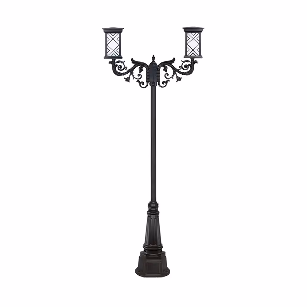 چراغ دو شاخه پارکی و حیاطی بیتانور مدل درتا طرح دار کد 482422T-96202