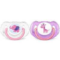 پستانک دوتایی 6-18 ماه مدل زرافه دخترانه  فیلیپس اونت Philips Avent