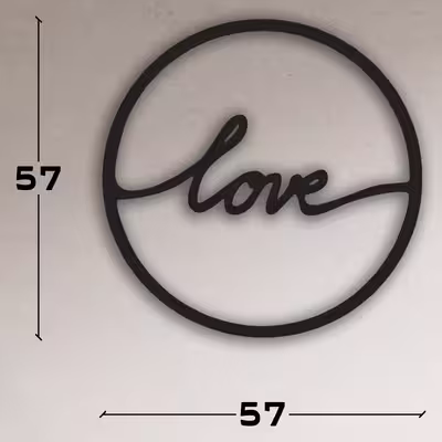 دیوارکوب طرح love مدل va-s02