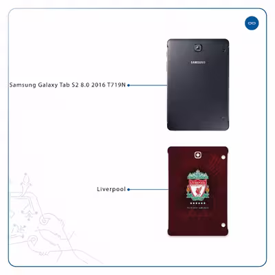برچسب پوششی ماهوت مدل Liverpool مناسب برای تبلت سامسونگ Galaxy Tab S2 8.0 2016 T719N