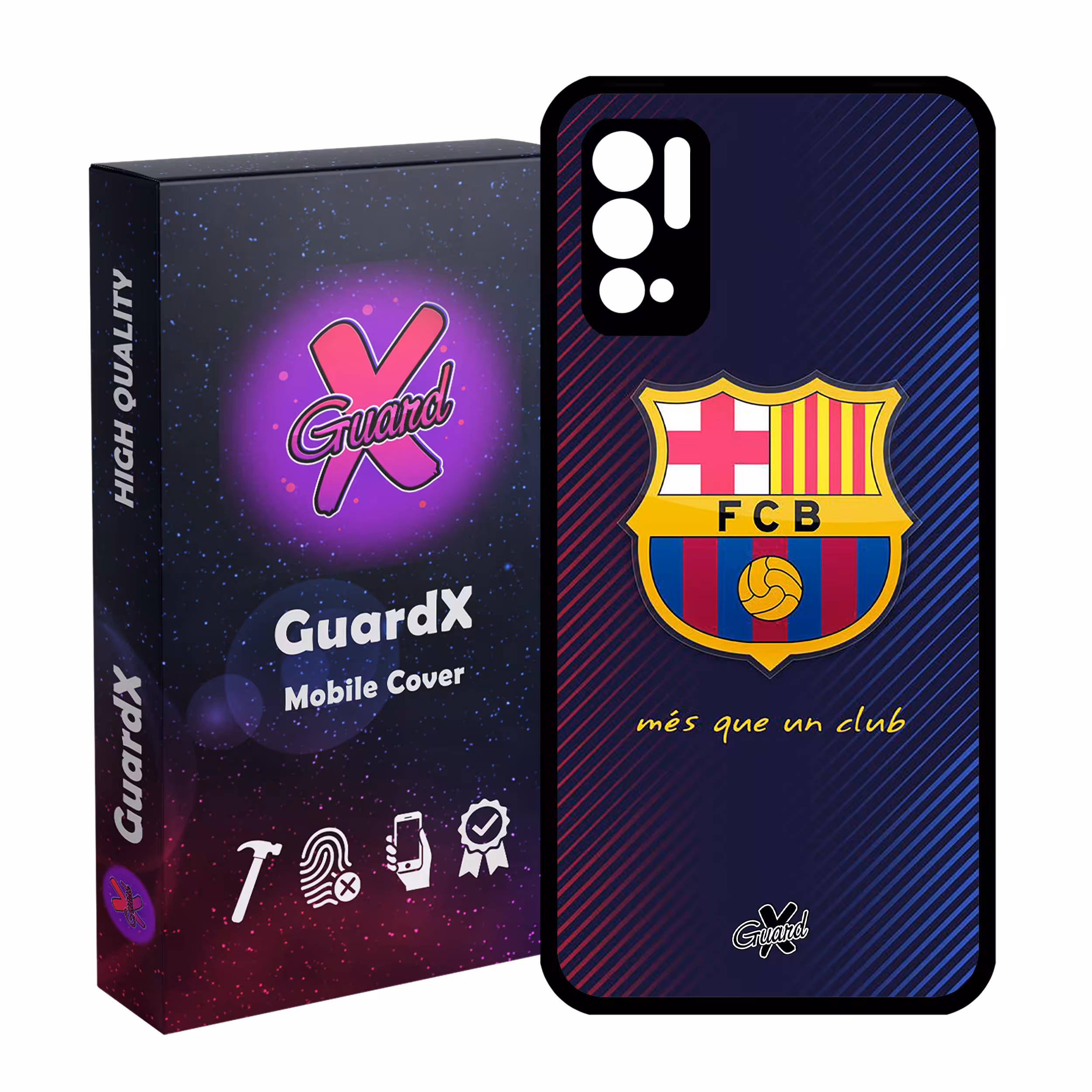 کاور گارد ایکس طرح Barcelona مدل Glass10058 مناسب برای گوشی موبایل شیائومی Redmi Note 10 5G / Poco M3 Pro
