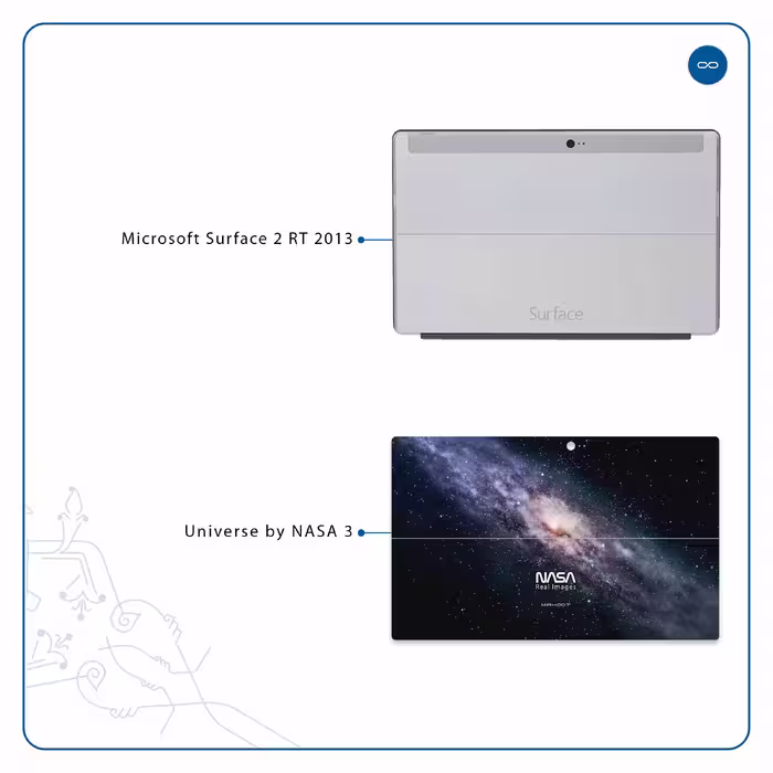 برچسب پوششی ماهوت مدل Universe-by-NASA-3 مناسب برای تبلت مایکروسافت Surface 2 RT 2013