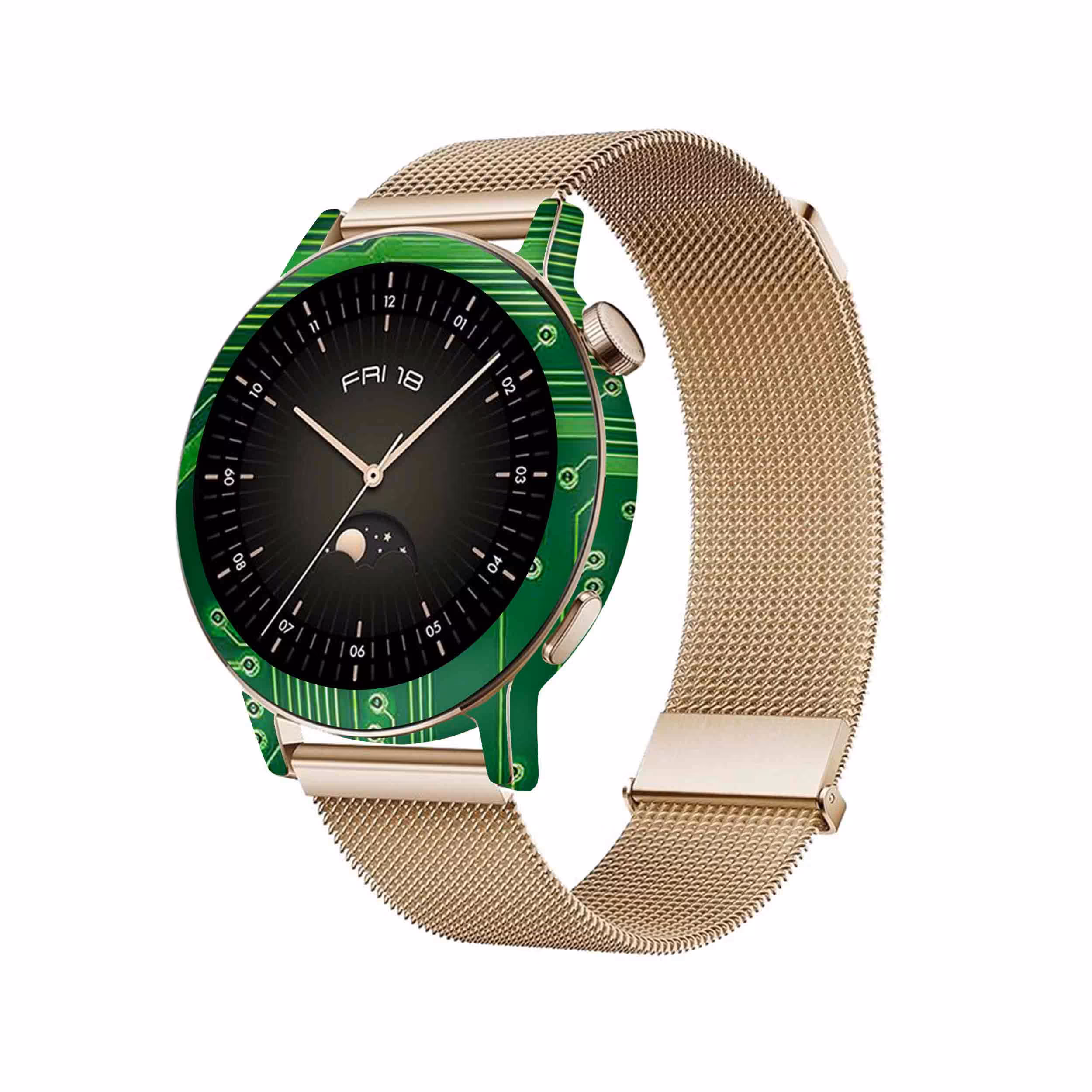 برچسب ماهوت طرح Green-Printed-Circuit-Board مناسب برای ساعت هوشمند هوآوی Watch GT 3 42mm