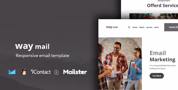 دانلود قالب ایمیل Way Mail
