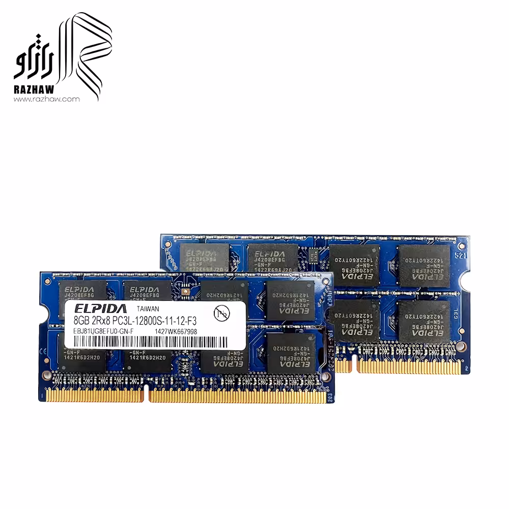 رم 8 گیگابایت ddr3l لپ تاپ CL11 باس 12800/1600mhz برند الپیدا مدلEBJ81