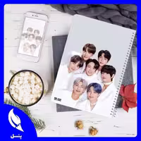 📓 دفتر مشق 50 برگ طرح بی‌تی‌اس 🕺🏼
