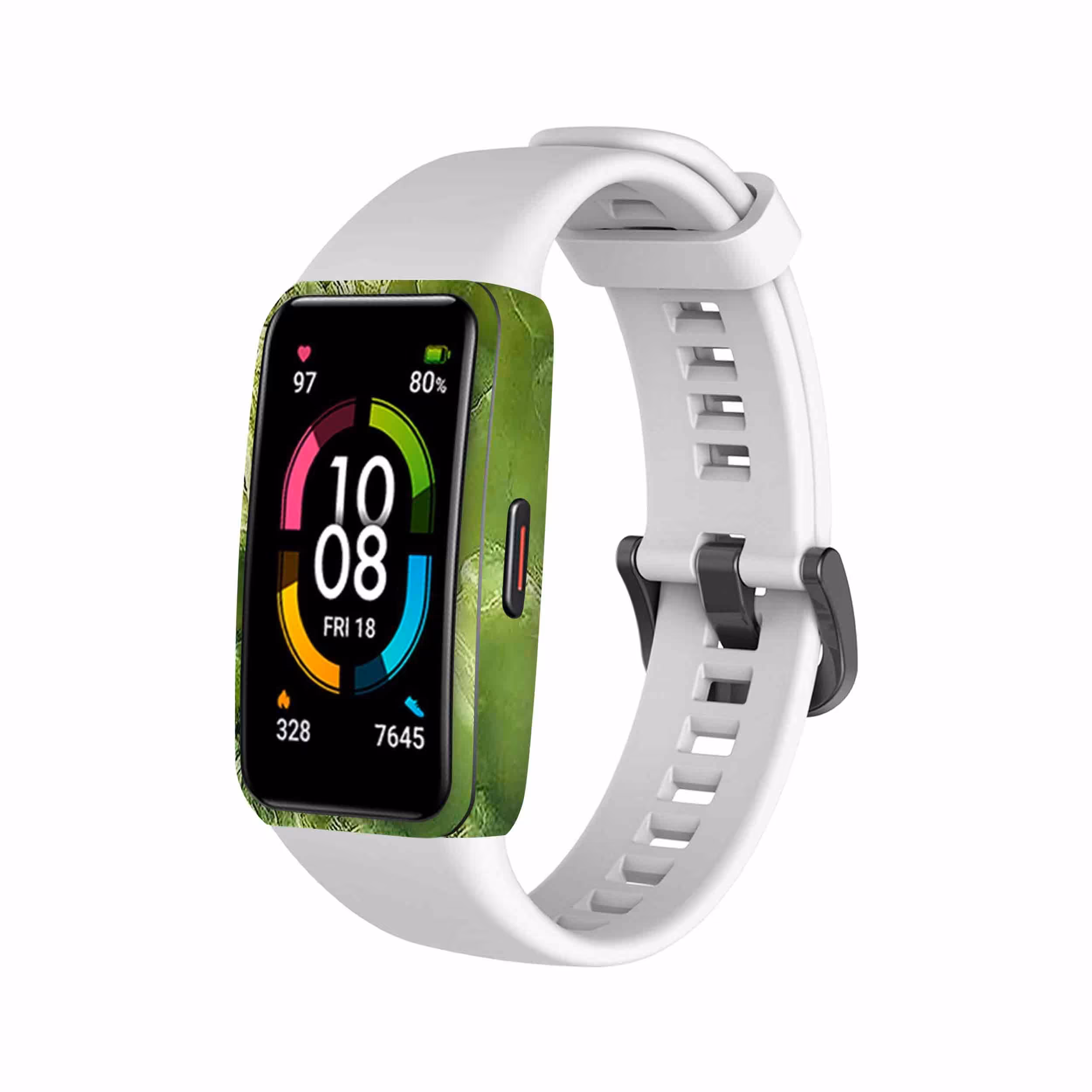 برچسب ماهوت طرح Green Crystal Marble مناسب برای ساعت هوشمند هوآوی band 6