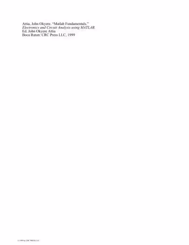 خرید و دانلود نسخه کامل کتاب Tolerance Analysis of Electronic Circuits Using MATLAB