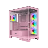 کیس گیمینگ AWEST GT-AQ16-MP | طراحی آکواریومی، تهویه حرفه‌ای، پشتیبانی از کارت‌گرافیک‌های بزرگ