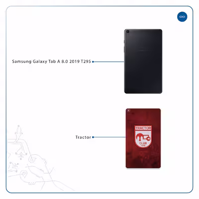 برچسب پوششی ماهوت مدل Tractor مناسب برای تبلت سامسونگ Galaxy Tab A 8.0 2019 T295