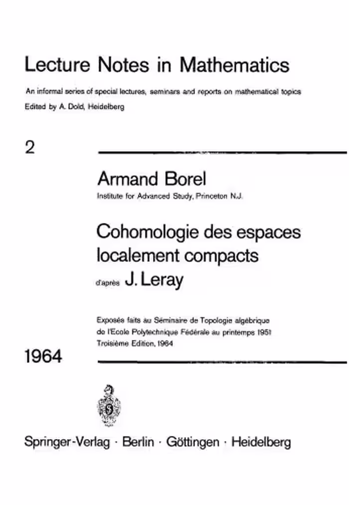 خرید و دانلود نسخه کامل کتاب Cohomologie des espaces localement compacts