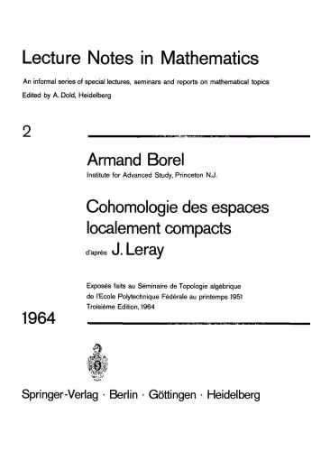خرید و دانلود نسخه کامل کتاب Cohomologie des espaces localement compacts