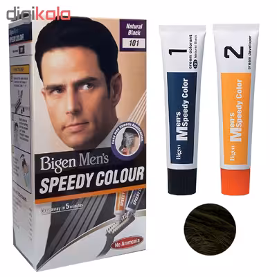 کیت رنگ مو بیگن سری Speedy Colour شماره 101 حجم 40 میلی لیتر رنگ مشکی طبیعی