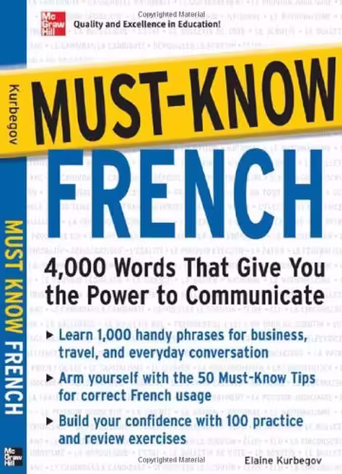 خرید و دانلود نسخه کامل کتاب Must know French: the 4,000 words that give you the power to communicate - PDF