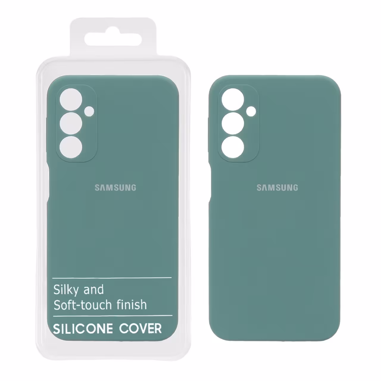قاب سیلیکونی پاک کنی اورجینال درجه یک Samsung Galaxy A24 - سبز ارتشی (پک دار)